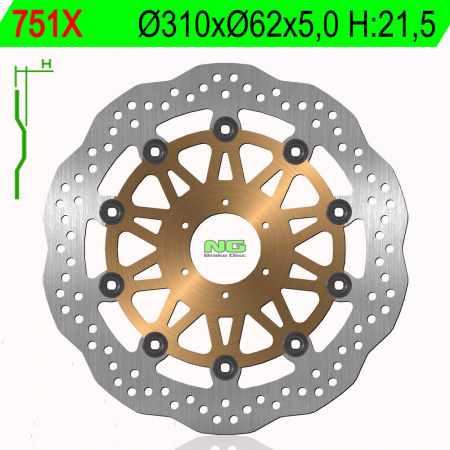 Piese moto - Disc de frana NG 751X