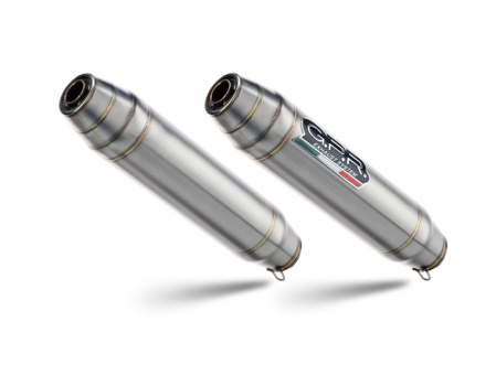 Piese moto - Double full exhaust system GPR DEEPTONE D.106.DE Brushed Stainless steel with dual silencers including removable db killer and catalysts