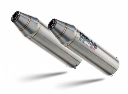 Piese moto - Double full exhaust system GPR DEEPTONE QUSP.140DE.DEATV Brushed Stainless steel including dual silencers and removable db killers