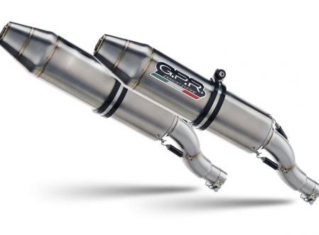 Double full exhaust system GPR DEEPTONE QUSP.140DE.DEATV Brushed Stainless steel including dual silencers and removable db killers [1]