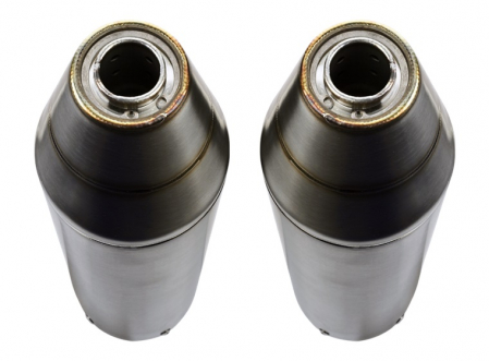 Double full exhaust system GPR DEEPTONE QUSP.140DE.DEATV Brushed Stainless steel including dual silencers and removable db killers [2]