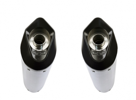 Dual bolt-on silencer GPR FURORE S.43.FUNE Matte Black including removable db killers [2]