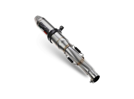 Dual slip-on exhaust GPR DEEPTONE INOX T.70.DE Brushed Stainless steel including removable db killers and link pipes [2]