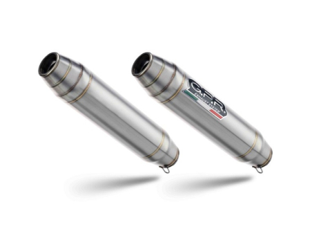 Piese moto - Dual slip-on exhaust GPR DEEPTONE INOX T.70.DE Brushed Stainless steel including removable db killers and link pipes
