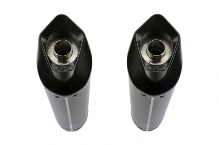 Dual slip-on exhaust GPR FURORE CAT.65.1.FUPO Matte Black including removable db killers, link pipes and catalysts [2]