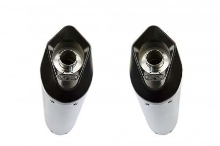 Dual slip-on exhaust GPR FURORE D.15.CAT.1.FUNE Matte Black including removable db killers, link pipes and catalysts [2]