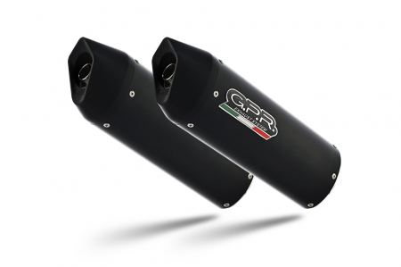 Dual slip-on exhaust GPR FURORE D.15.CAT.1.FUNE Matte Black including removable db killers, link pipes and catalysts [1]