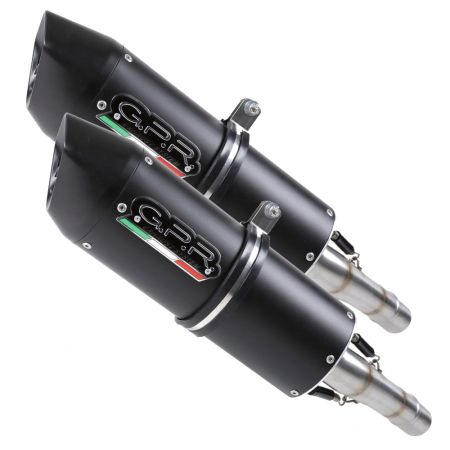 Dual slip-on exhaust GPR FURORE EVO4 E4.T.88.FNE4 Matte Black including removable db killers and link pipes [2]