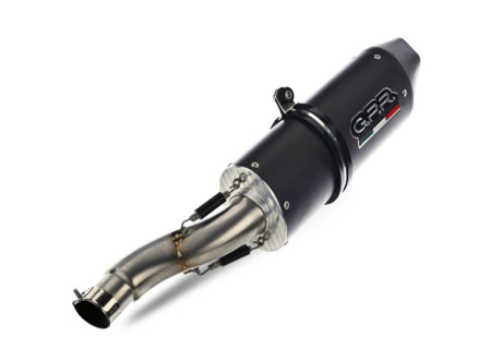 Dual slip-on exhaust GPR FURORE NERO H.49.CAT.FUNE Matte Black including removable db killers, link pipes and catalysts [6]