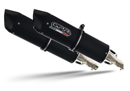 Dual slip-on exhaust GPR FURORE NERO Y.44.CAT.FUNE Matte Black including removable db killers, link pipes and catalysts [1]