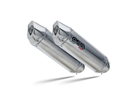 Piese moto - Dual slip-on exhaust GPR FURORE-X INOX Y.98.FXSC Matte Black including removable db killers and link pipes