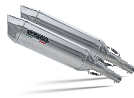 Dual slip-on exhaust GPR FURORE-X INOX CAT.61.FXSC Matte Black including removable db killers, link pipes and catalysts [1]