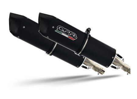 Piese moto - Dual slip-on exhaust GPR FURORE-X INOX K.148.CAT.FXSC Matte Black including removable db killers, link pipes and catalysts