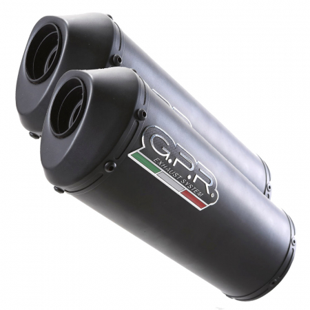 Piese moto - Dual slip-on exhaust GPR GHISA Y.61.GHI Matte Black including removable db killers and link pipes