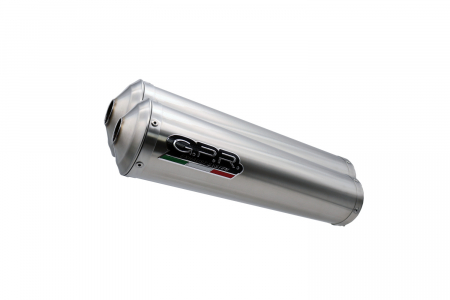 Dual slip-on exhaust GPR INOX ROUND Y.96.IT Brushed Stainless steel including removable db killers and link pipes [1]