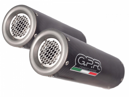 Piese moto - Dual slip-on exhaust GPR M3 H.62.M3.PP Brushed Stainless steel including removable db killers and link pipes