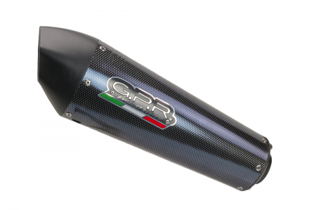 Slip-on exhaust GPR NEW GRAND PRIX EVO POPPY D.111.CAT.GPAN.PO Carbon look including removable db killer, link pipe and catalyst [1]
