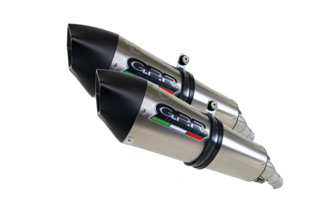 Piese moto - Dual slip-on exhaust GPR NEW GRAND PRIX EVO TITANIUM BMW.51.GPAN.TO Brushed Titanium including removable db killers and link pipes