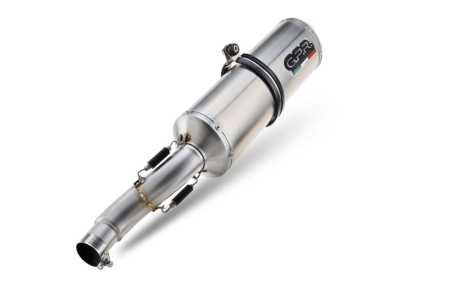 Dual slip-on exhaust GPR SATINOX D.15.3.SAT Brushed Stainless steel including removable db killers and link pipes [4]