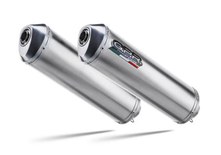 Piese moto - Dual slip-on exhaust GPR SATINOX Y.44.CAT.SAT Brushed Stainless steel including removable db killers, link pipes and catalysts