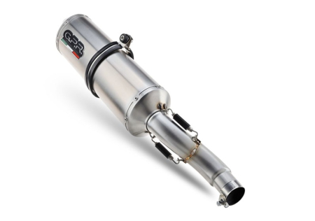 Dual slip-on exhaust GPR SATINOX Y.44.CAT.SAT Brushed Stainless steel including removable db killers, link pipes and catalysts [3]
