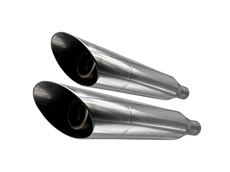 Dual slip-on exhaust GPR SHASH HD.24.1.SL Polished Stainless Steel including removable db killers and link pipes [1]