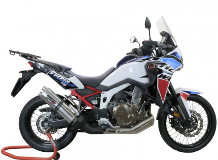 Dual slip-on exhaust GPR TRAIL / OFF-ROAD E5.H.275.DUAL.IO Matte inox including removable db killers [4]