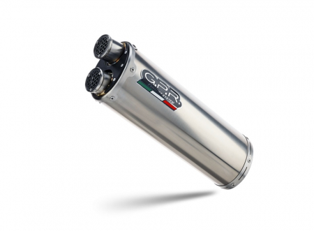 Dual slip-on exhaust GPR TRAIL / OFF-ROAD E5.H.275.DUAL.IO Matte inox including removable db killers [1]