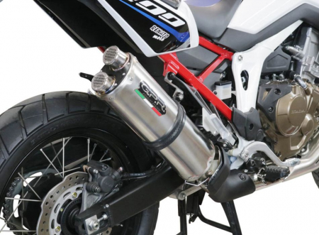 Dual slip-on exhaust GPR TRAIL / OFF-ROAD E5.H.275.DUAL.IO Matte inox including removable db killers [5]