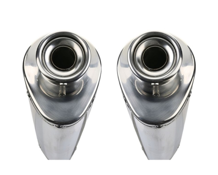 Dual slip-on exhaust GPR TRIOVAL Y.44.CAT.TRI Polished Stainless Steel including removable db killers, link pipes and catalysts [2]
