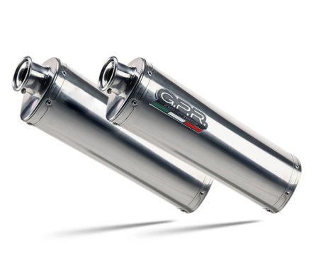 Piese moto - Dual slip-on exhaust GPR TRIOVAL Y.44.CAT.TRI Polished Stainless Steel including removable db killers, link pipes and catalysts