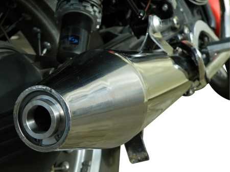 Piese moto - Dual slip-on exhaust GPR VINTACONE GU.52.VIC Brushed Stainless steel including removable db killers and link pipes