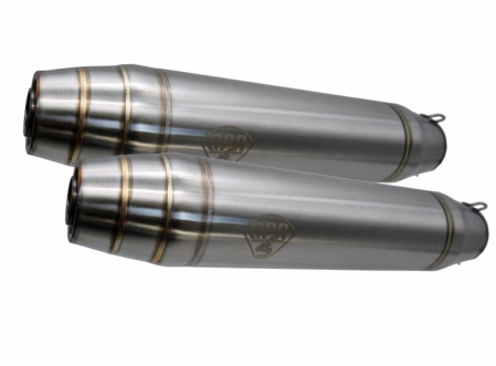 Dual universal silencer kit GPR DEEPTONE CAFE.62.DE Brushed Stainless steel without link pipes [2]