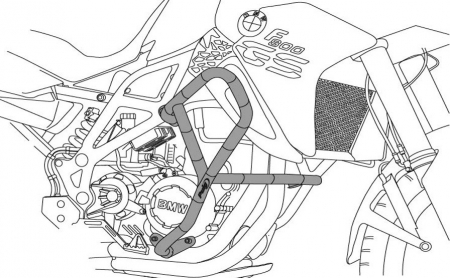Piese moto - Engine guards PUIG 3572N d 25mm Negru