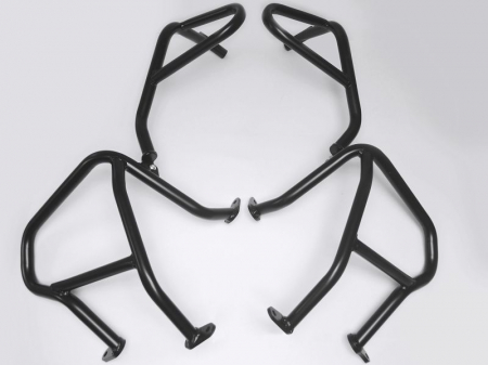 Piese moto - Engine guards RDMOTO CF46KD Negru upper + lower