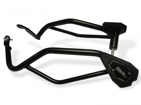 Piese moto - Engine guards RDMOTO CF79KD matt black with slider SL01