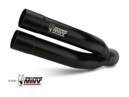 Piese moto - Evacuare MIVV DOUBLE GUN H.041.LDGB Inox black