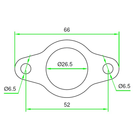 Exhaust manifold gasket ATHENA S410480012007 hole center distance 52mm holes D. 6,5mm [1]