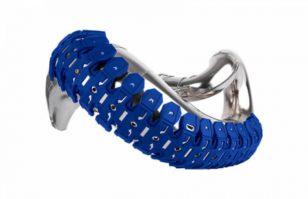 Piese moto - Exhaust pipe guard POLISPORT ARMADILLO Albastru