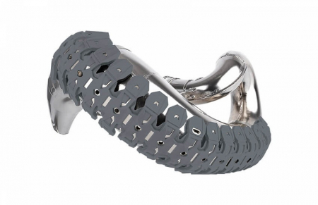 Piese moto - Exhaust pipe guard POLISPORT ARMADILLO Nardo Grey