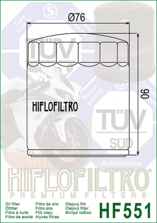 Filtru de ulei HIFLOFILTRO HF551 [1]