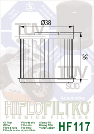 Filtru de ulei HIFLOFILTRO HF117 [1]