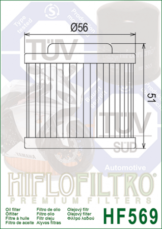Filtru de ulei HIFLOFILTRO HF569 [1]