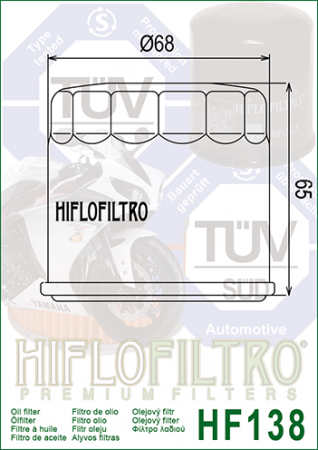 Filtru de ulei HIFLOFILTRO HF138C Cromat [1]