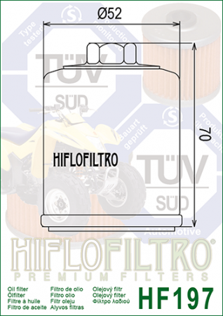 Filtru de ulei HIFLOFILTRO HF197 [1]