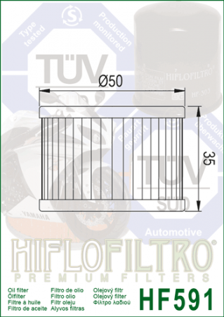 Filtru de ulei HIFLOFILTRO HF591 [1]