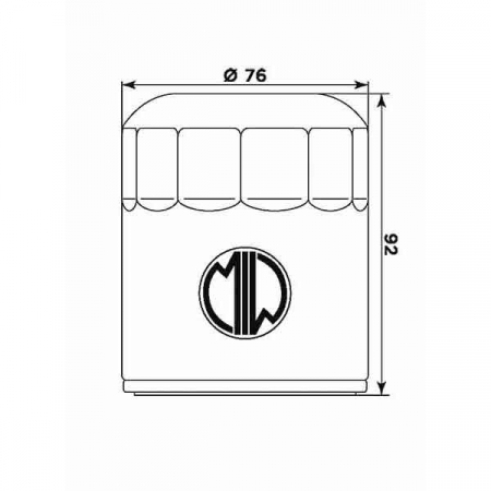 Filtru de ulei MIW BU10002 (alt. HF171B) [1]