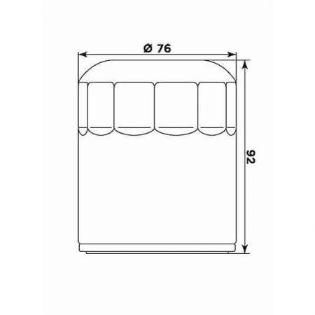 Filtru de ulei MIW BU10001 (alt. HF171C) [1]