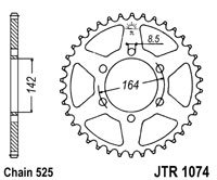 Piese moto - Foaie spate JT JTR 1074-44 44T, 525