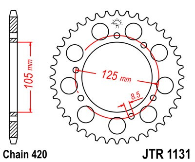 Piese moto - Foaie spate JT JTR 1131-48 48T, 420
